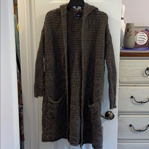 AE. Sweater cardigan. Size M. Brownish gray.